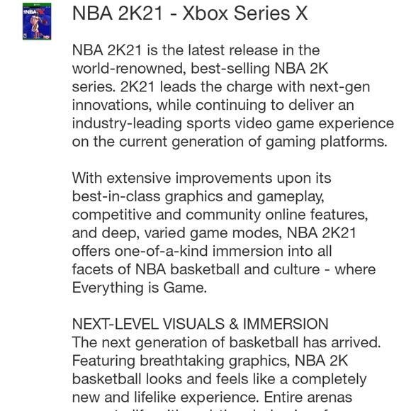 NBA 2K21 - Xbox Series X Standard Edition - Picture 2 of 5